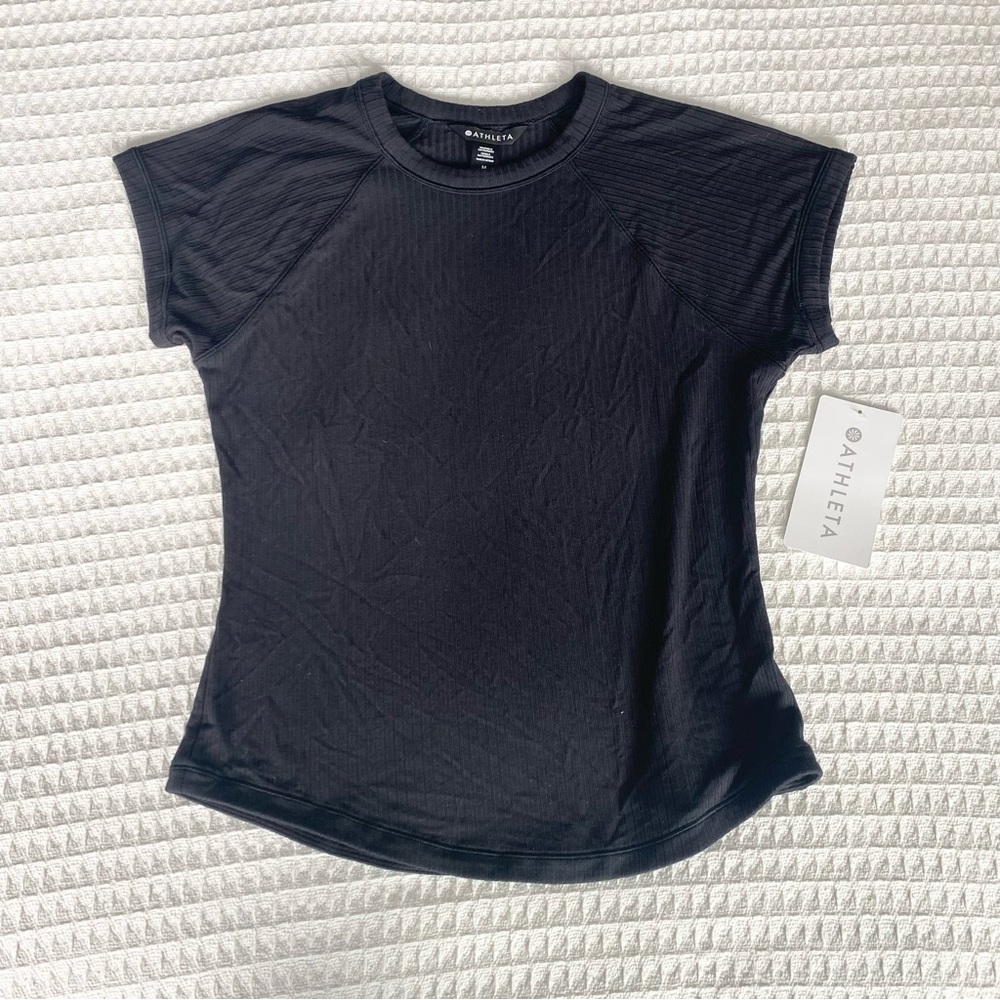 Athleta perfect rib tee black size medium NWT - Picture 3 of 8